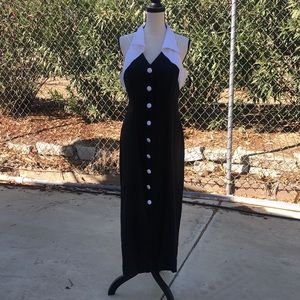 Vintage 80s 90s tuxedo dress
